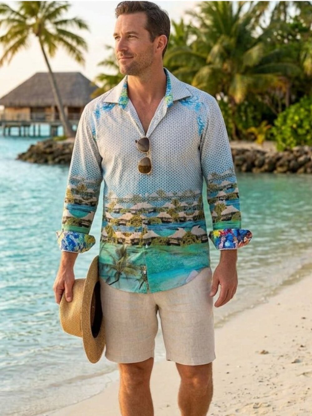 Robert Graham Limited Edition "Bentoo Paradise" Long Sleeve Button Down Shirt XL
